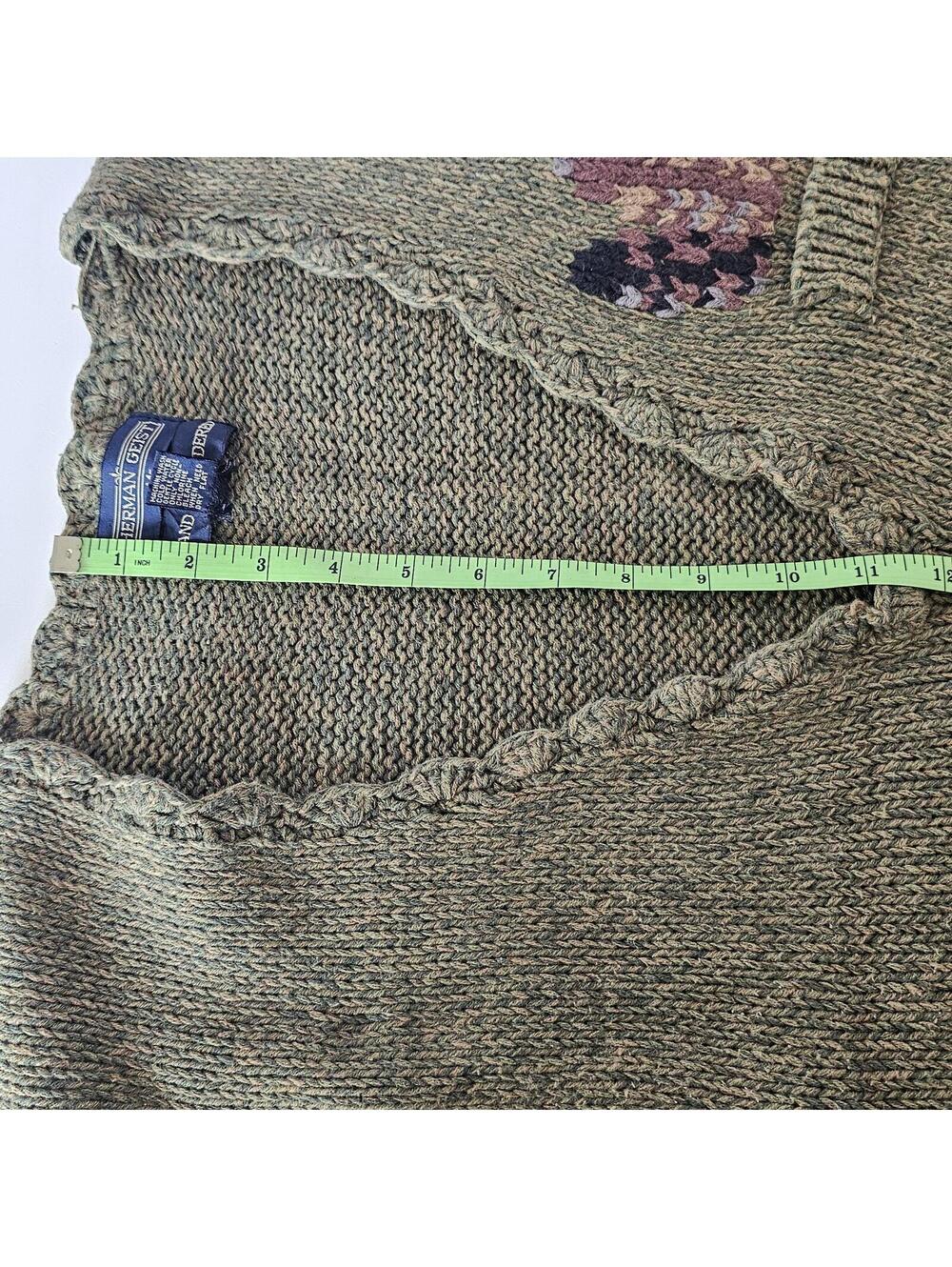 Vintage Herman Geist Sweater Vest Linen Cotton Embroidered Boho Cottagecore Knit - Picture 11 of 12